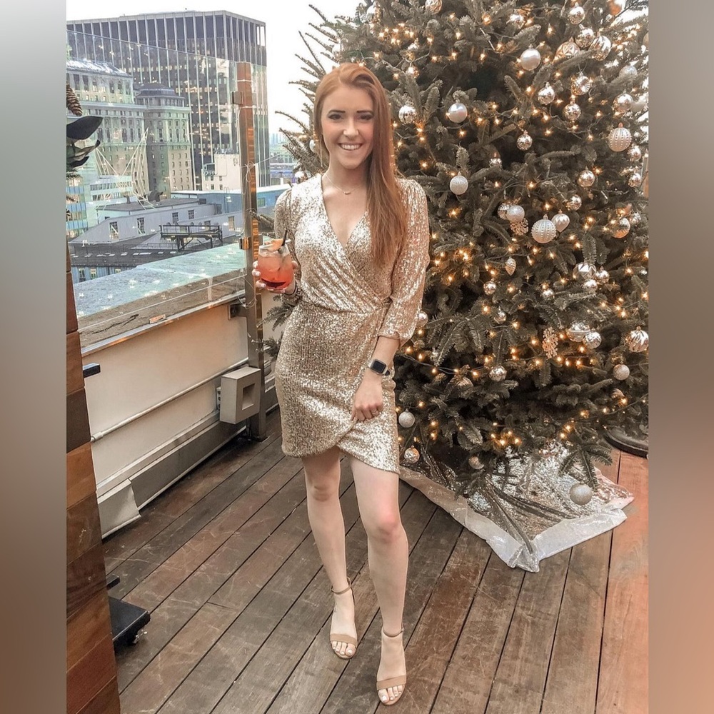 Gibson Long Sleeve Sequin Dress